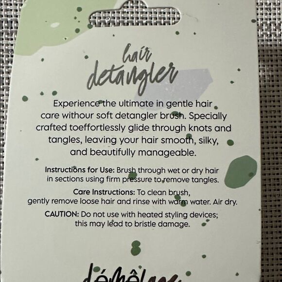 Studio Dry Sage Green White Detangling Hair Brush - Picture 5 of 7